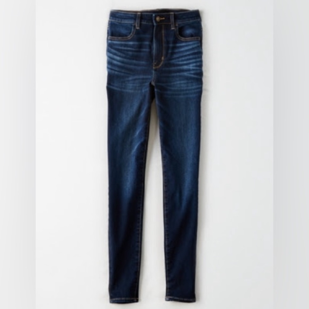 American Eagle Blue jeans jegging 2 regular super hi rise EUC